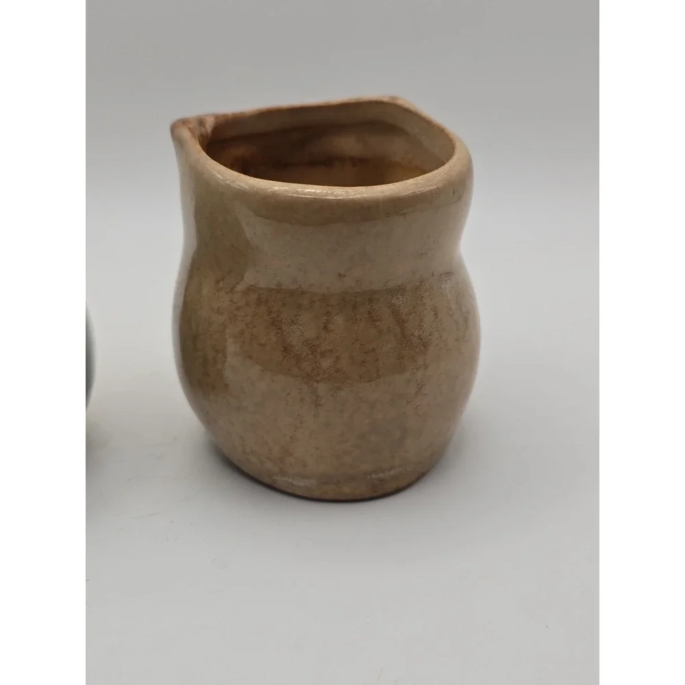 Woodland Mini Owl Planters or Match Stick Holders Tan Beige Brown  Set of 2